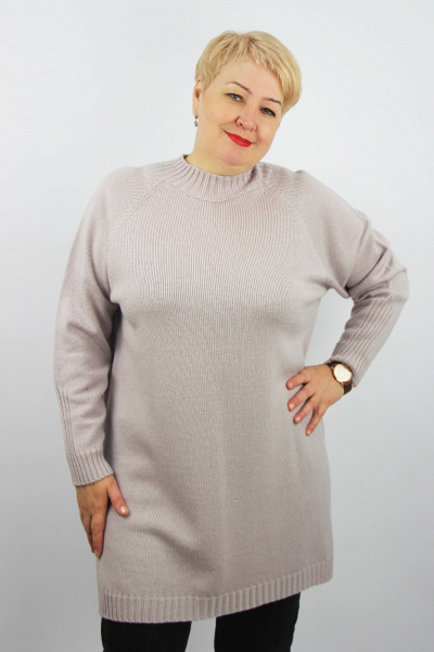 Туника из трикотажа с разрезами сбоку в сером цвете Полесье С1718-23 4С8786-Д43 158,164 сиреневый_пепел - фото 1