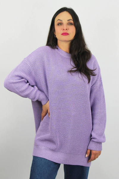 Джемпер женский прямой силуэт демисезонный трикотажный Полесье С1794-23 4С0674-Д43 158,164 сиреневый_бриз - фото 1