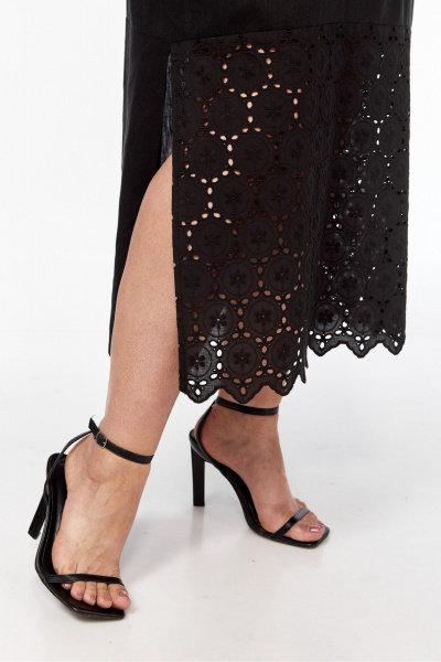 Летнее платье из льна и вискозы с разрезами по бокам AVA fashion М-059 - фото 10