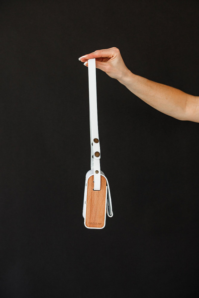 Стильная белая сумка через плечо из натуральной кожи Because AELITA WHITE - фото 10