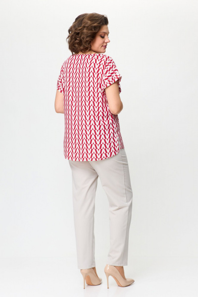 Классические зауженные брюки из текстиля для casual стиля STEFANY 678 светлый_беж - фото 4