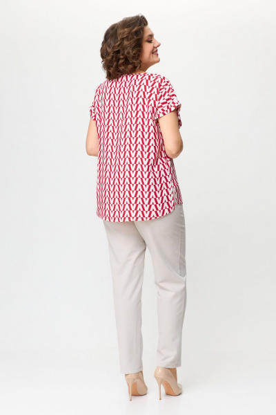 Классические зауженные брюки из текстиля для casual стиля STEFANY 678 светлый_беж - фото 2