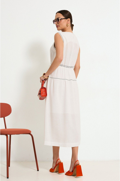 Летнее платье с резинкой, вышивкой и декоративными вставками Lissana 4918 - фото 7