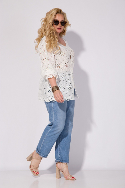 Блуза Liliana 1298н белый - фото 4