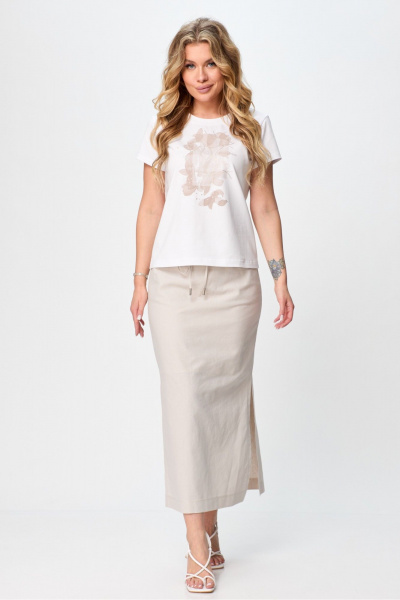 Футболка Laikony L691-1 бежевый_принт - фото 3