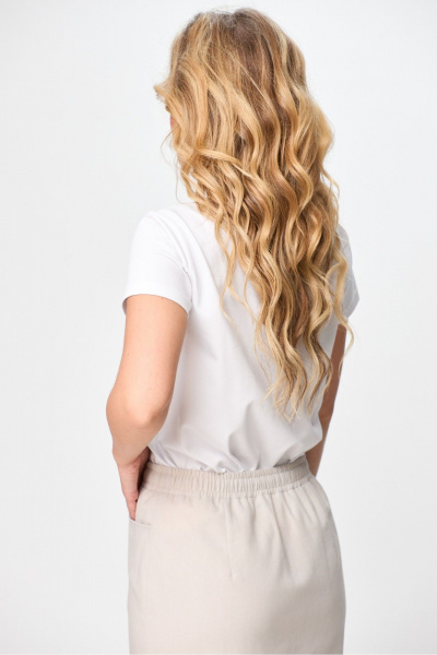 Футболка Laikony L691-1 бежевый_принт - фото 5