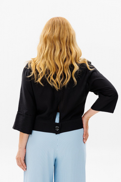 Брюки, жакет Michel chic 1375/1 черный,голубой - фото 7