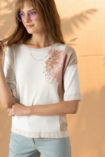 Джемпер Barbara Geratti С4144BG молочный/золот - фото 1