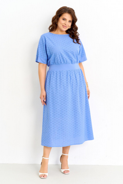 Платье IVA 1596 голубой - фото 8