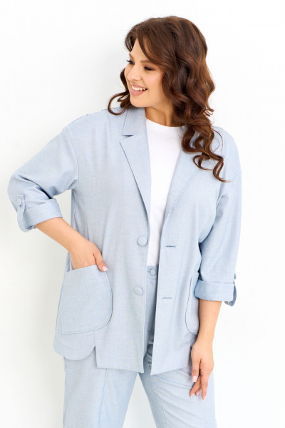 Жакет IVA 1594 голубой - фото 5