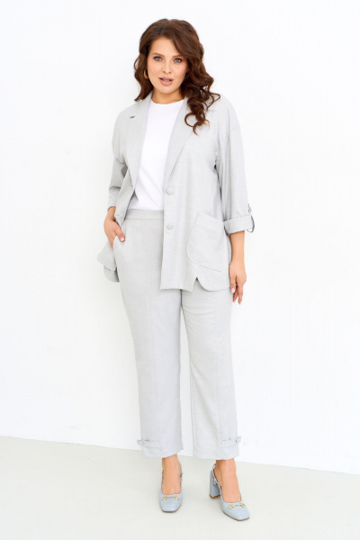 Жакет IVA 1594 серый - фото 7