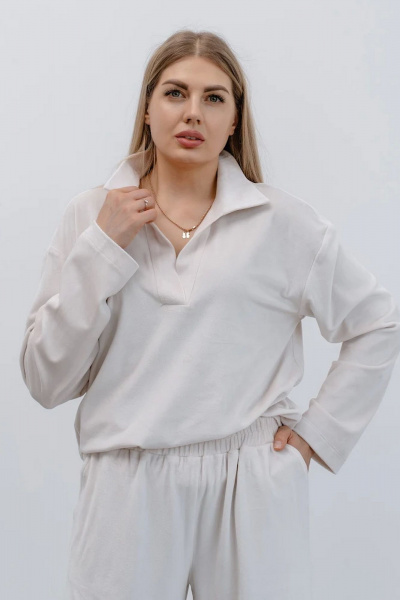 Брюки, толстовка Colibri А332 молочный - фото 4