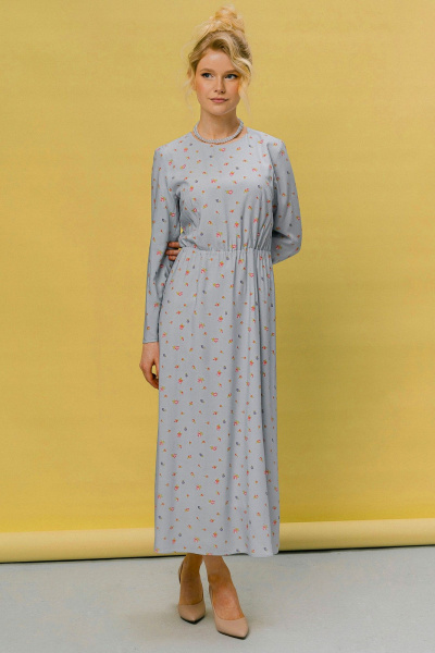 Платье JRSy 2443 голубое_в_цветочки - фото 1