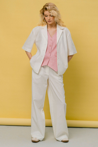 Жилет JRSy 2454 розовый_горошек - фото 5