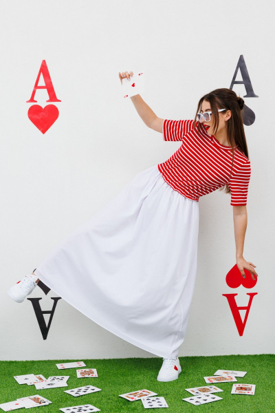 Платье NikVa 534 красный и молоко - фото 6