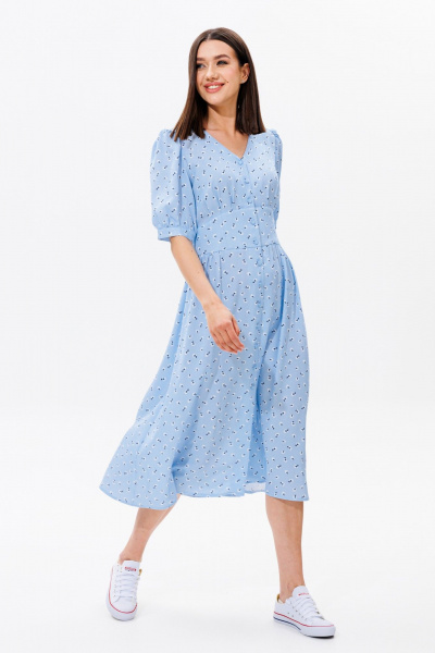 Вискозное летнее платье с объёмной складкой и корсетными деталями Ларс Стиль 917 - фото 5