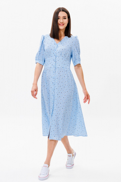 Вискозное летнее платье с объёмной складкой и корсетными деталями Ларс Стиль 917 - фото 3