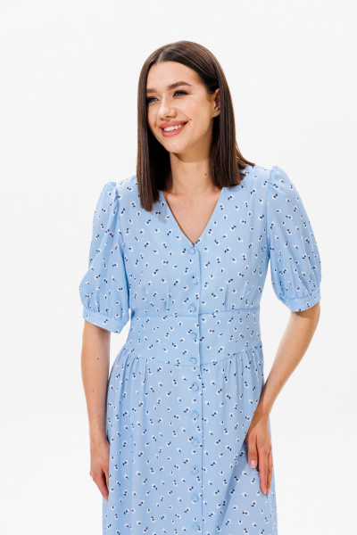 Вискозное летнее платье с объёмной складкой и корсетными деталями Ларс Стиль 917 - фото 2