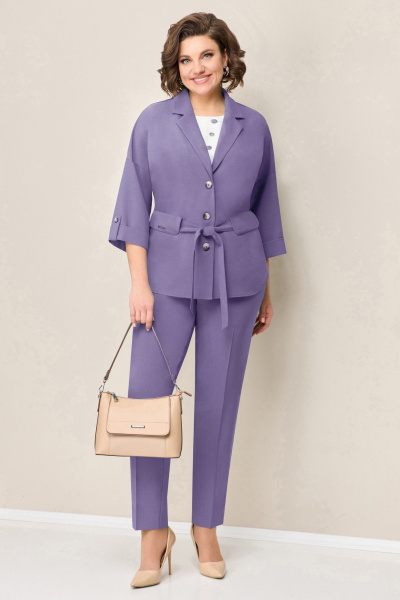 Блуза, брюки, жакет VOLNA 1318 сирень - фото 1