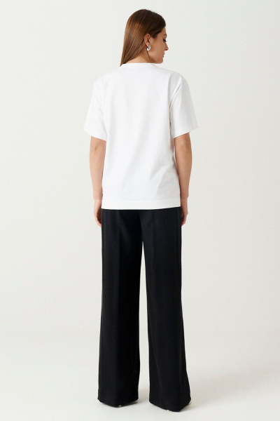 Футболка классического кроя с дизайнерским принтом Ketty К-17940 молочный - фото 4