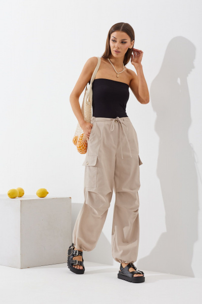 Брюки карго свободного кроя с декоративной резинкой N.O.W. 1429 - фото 3