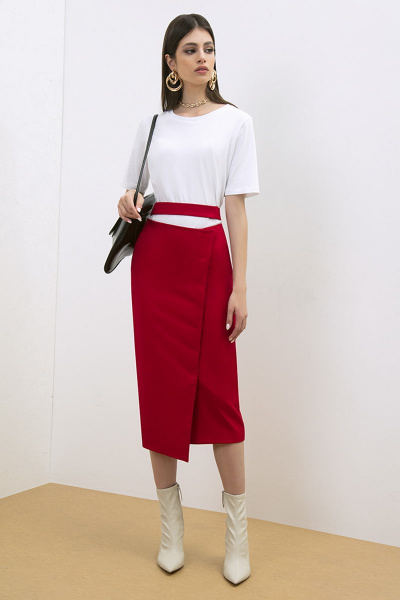 Юбка LaVeLa L20145 красный - фото 3