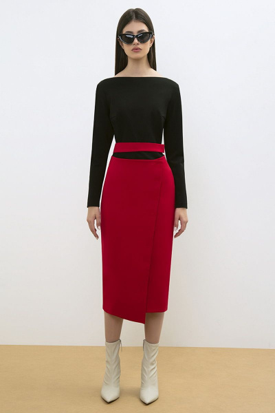 Юбка LaVeLa L20145 красный - фото 2
