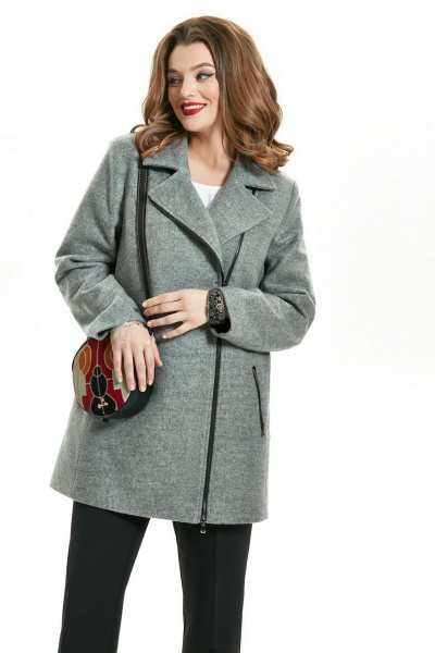 Пальто TEZA 1565 серый - фото 5