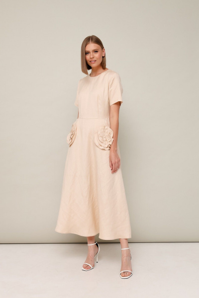 Элегантное летнее платье с ярким декором и потайной молнией PUR PUR 11-297-2 - фото 1