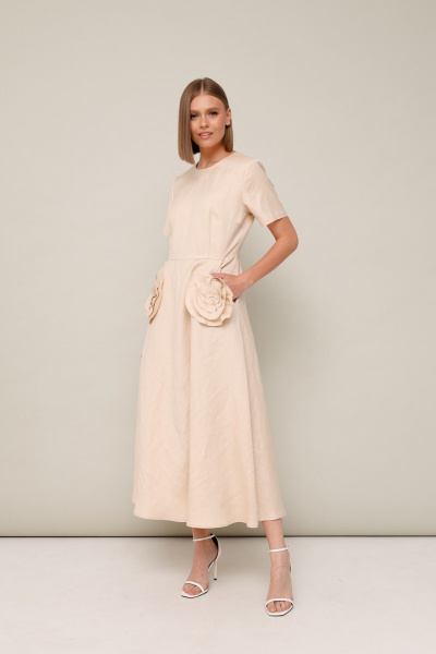 Элегантное летнее платье с ярким декором и потайной молнией PUR PUR 11-297-2 - фото 4