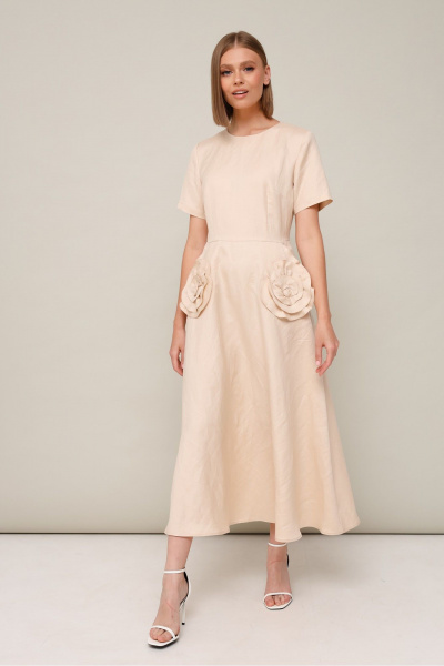 Элегантное летнее платье с ярким декором и потайной молнией PUR PUR 11-297-2 - фото 2