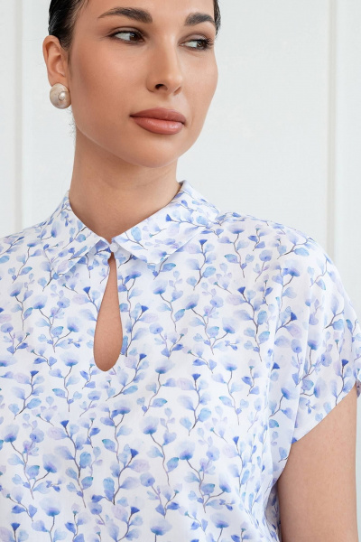 Фиолетовая летняя блузка из вискозы с разрезами LADO 8159/2-14 - фото 7