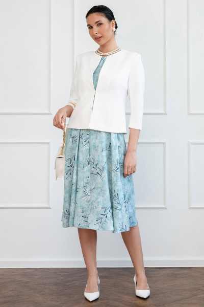 Укороченный жакет из текстиля в деловом стиле LADO 5005-2 - фото 1