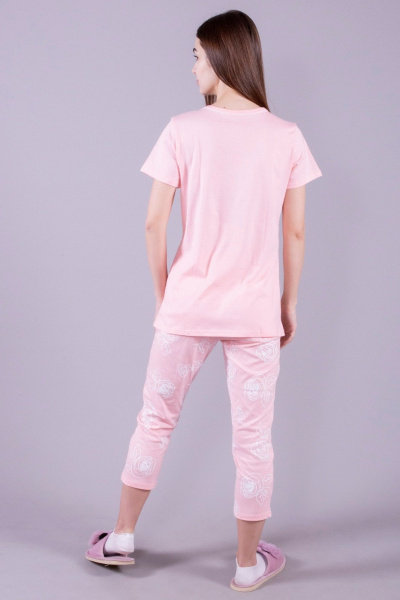 Комплект капри и футболка из трикотажа для дома 8 Марта 163420-4С564Д40-170,176 персик - фото 3