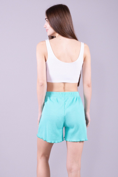 Голубые трикотажные шорты для дома 8 Марта 16500-4С5027Д40-170,176 салат - фото 3