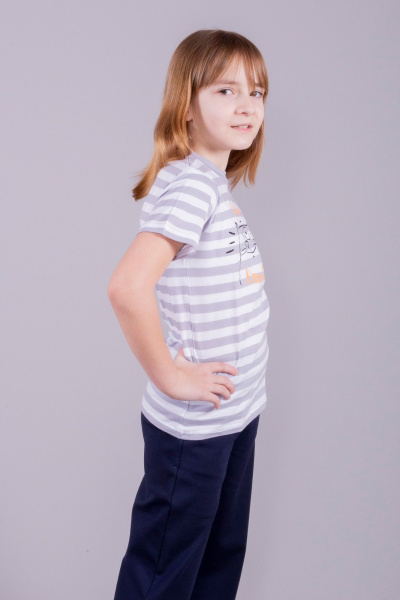 Футболка 8 Марта 18303-4С556Д40-110,116 полоска - фото 2