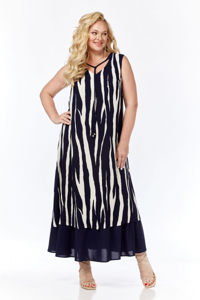 Нарядное платье из легкой ткани с декоративными кулисками Jurimex 3126 - фото 1