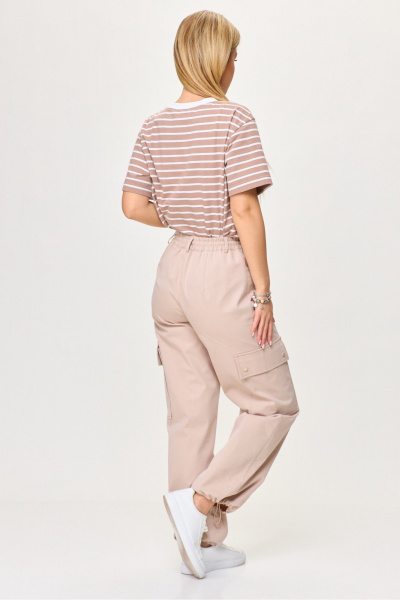 Брюки, футболка Laikony L-202 бежевый - фото 8