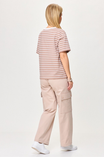 Брюки, футболка Laikony L-202 бежевый - фото 5