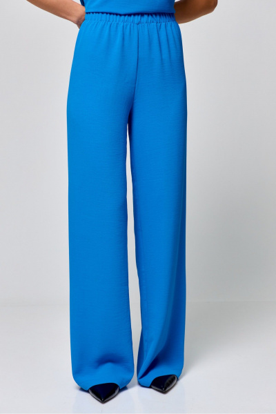 Леновые летние брюки с высокой посадкой и резинкой THE NAME 2296 - фото 4