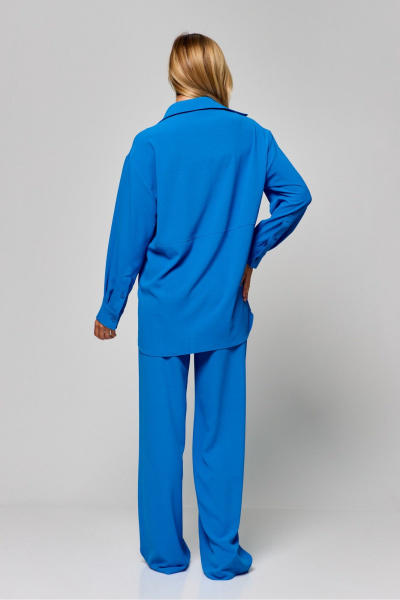 Леновые летние брюки с высокой посадкой и резинкой THE NAME 2296 - фото 2