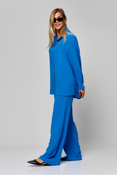 Леновые летние брюки с высокой посадкой и резинкой THE NAME 2296 - фото 1