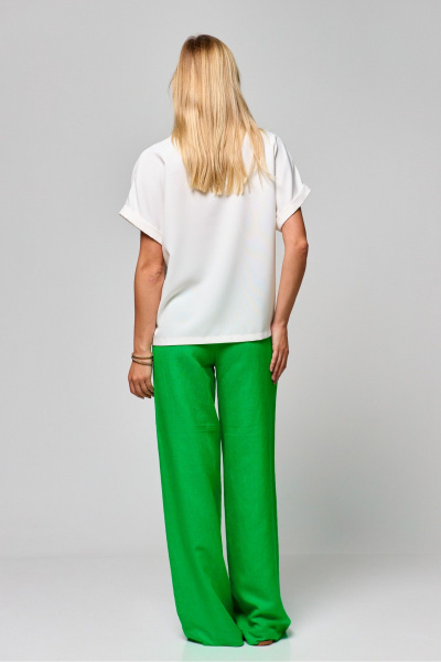 Лен und летние брюки прямого кроя на резинке THE NAME 2297 - фото 3