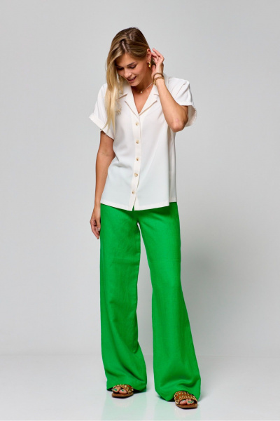 Лен und летние брюки прямого кроя на резинке THE NAME 2297 - фото 1