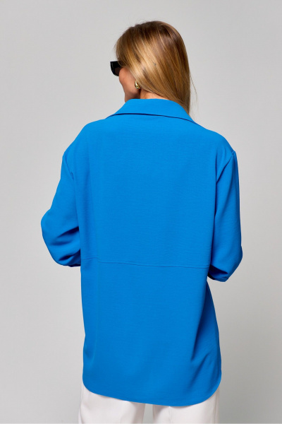 Летняя свободная рубашка из текстиля с воротником-стойкой THE NAME 2300 - фото 3