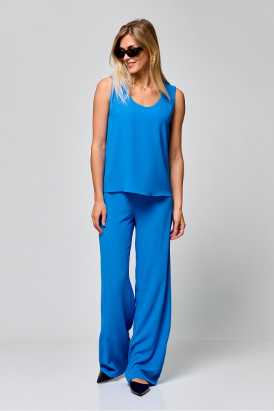 Брюки и топ лето прямого кроя высокая талия элегантные THE NAME 2317 - фото 4