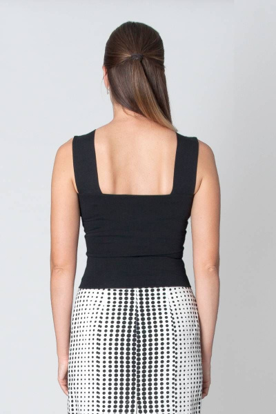 Облегающий топ из трикотажа с широкими бретелями Ouarida 20М091 Ч - фото 3