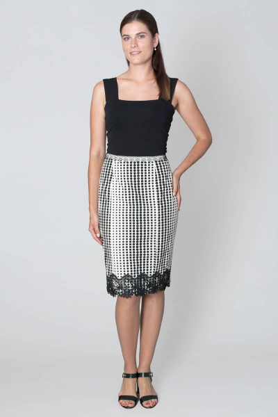 Облегающий топ из трикотажа с широкими бретелями Ouarida 20М091 Ч - фото 2