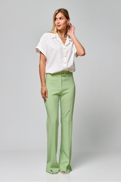 Брюки расклешенные классические высокая посадка деловые THE NAME 2318 - фото 2