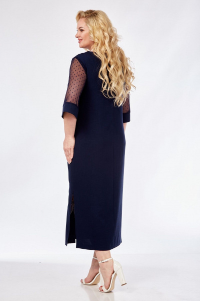 Платье из льна и текстиля прямое длинное нарядное Grace for you 1046 - фото 5